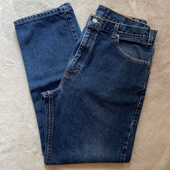 Levi's 505 Blue Jeans Regular Fit All Cotton Denim 36 x 30